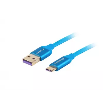 Cable USB 2.0 LANBERG CA-USBO-21CU-0010-BL — USB A a USB C, 1 m, azul