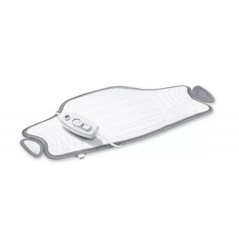 Sanitas SHK 55 Easyfix almohadilla térmica multifunción, velour, 3 niveles de temperatura, 59 x 30 cm, blanco/gris