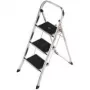Hailo K30 4393-801 escalera de peldaños de aluminio, 3 peldaños, altura de trabajo 2,45 m