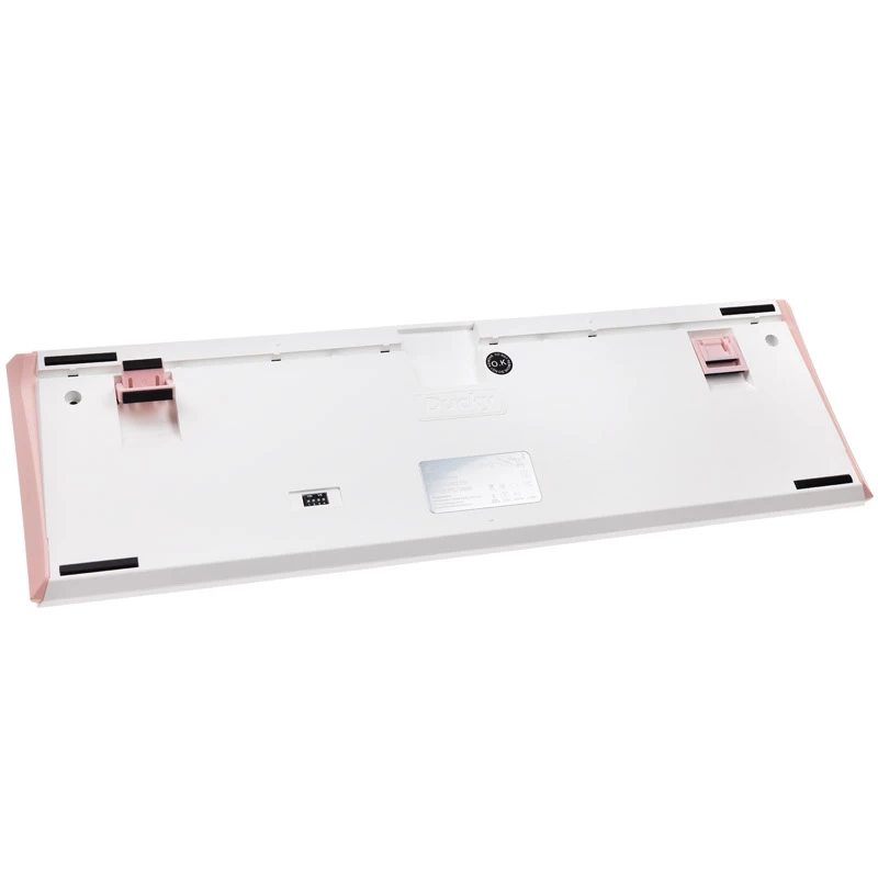 Teclado Ducky One 3 Gossamer Pink Gaming USB US inglés rosa, blanco