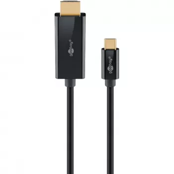 Cable Goobay USB-C a HDMI 4K a 60 Hz 2 m negro – conector macho > HDMI (75697)