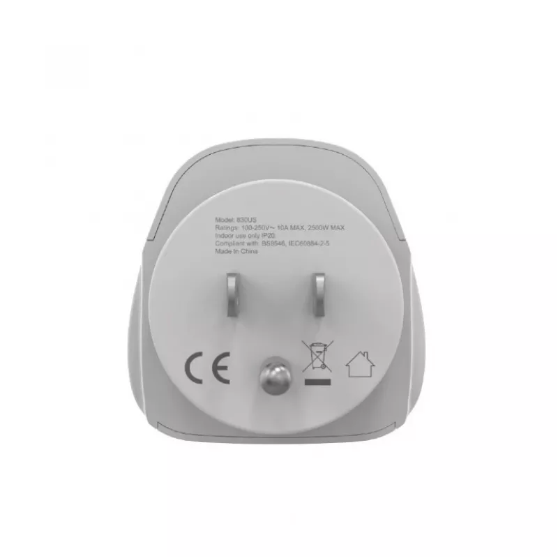 Adaptador de viaje GEMBIRD A-AC-USMINTF — universal a enchufe US, 10 A