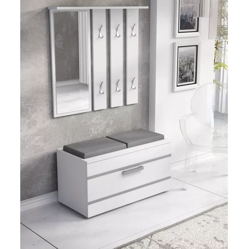 Armario superior para recibidor e shop GAR OPAL BIEL — blanco, 1 puerta batiente