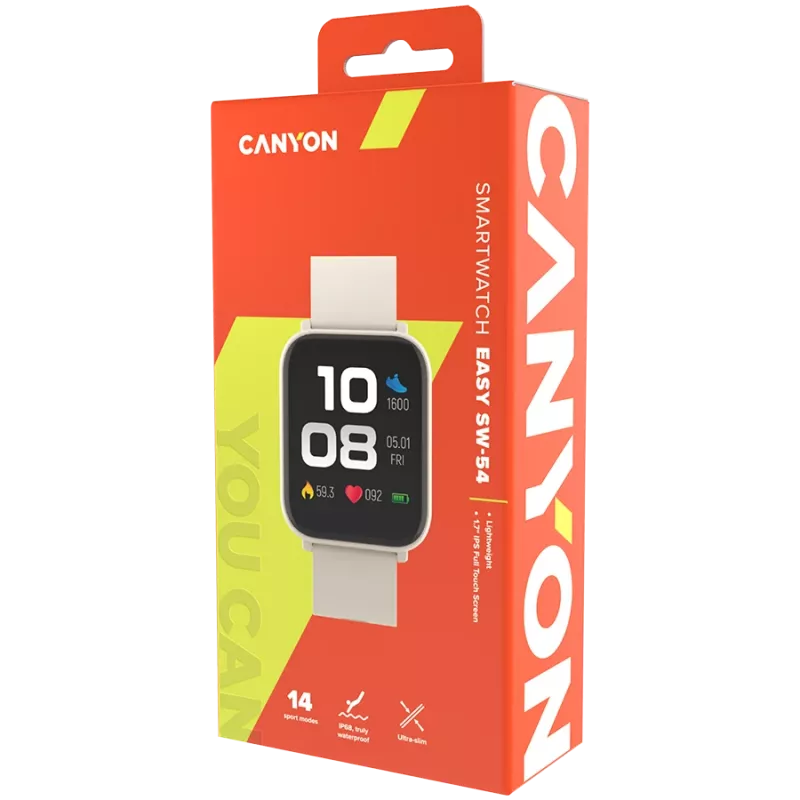Canyon Easy SW-54 CNS-SW54WB reloj inteligente, beige