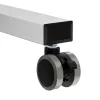 Maclean MC-793 W carro profesional puesto de trabajo móvil con ruedas, monitores 17-32", máx. 20 kg, blanco