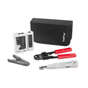 Set de herramientas de red LANBERG comprobador pelacables crimpadora NT-0301 – soporte para conector RJ-12