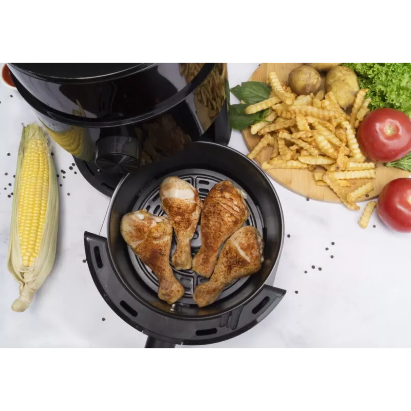 Freidora de aire PRIME3 SAF31 – 2,5 L, 1200 W, freidora de aire sin aceite, negra