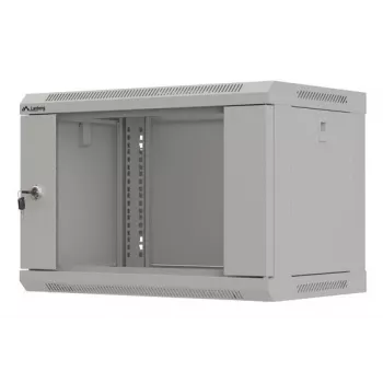 Armario de montaje en rack LANBERG WF03-5306-10S 19 pulgadas 6U gris con puerta de cristal