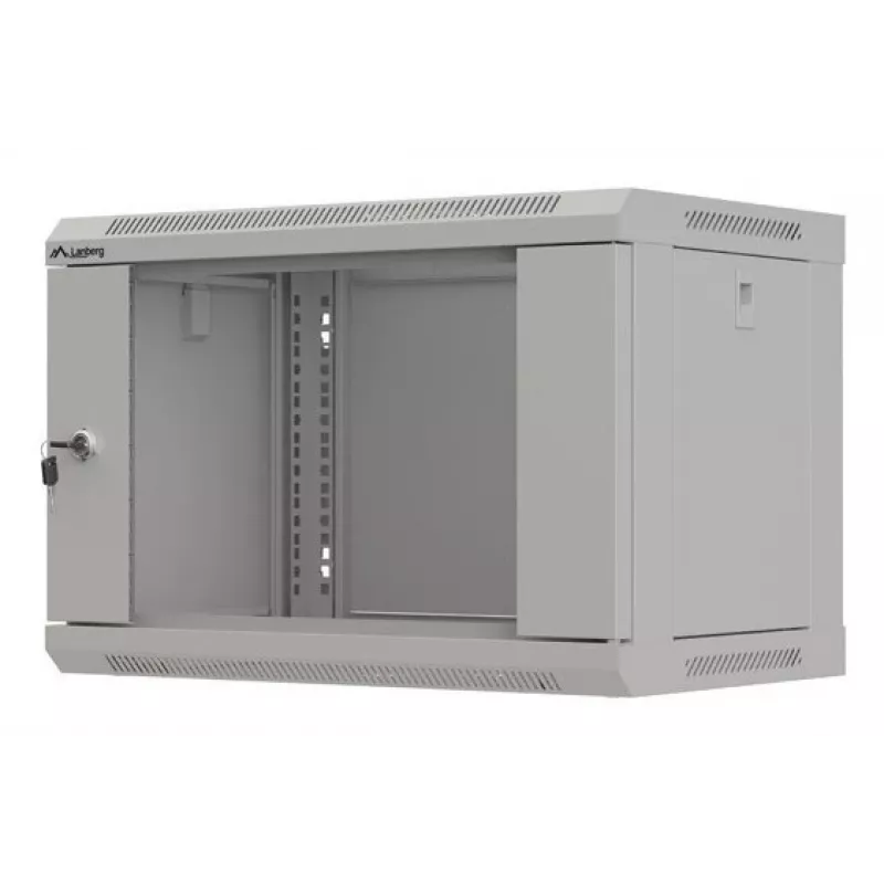 Armario de montaje en rack LANBERG WF03-5306-10S 19 pulgadas 6U gris con puerta de cristal