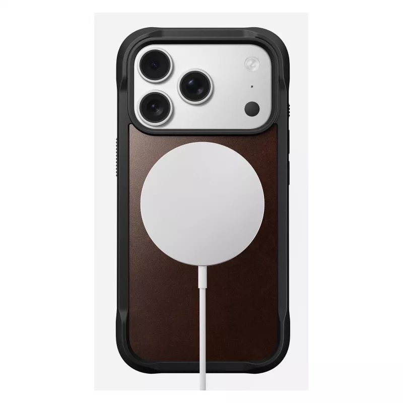 Funda para móvil Nomad Rugged Leather Case para iPhone 17 Pro, 6,3
