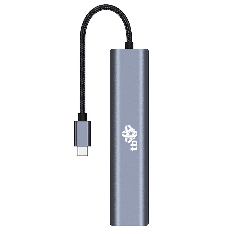 Adaptador HUB USB C 6en1 - HDMI, USBx3, PD, RJ-45