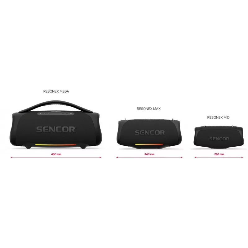 Altavoz Bluetooth portátil SENCOR RESONEX MIDI 80W, IPX7 sumergible