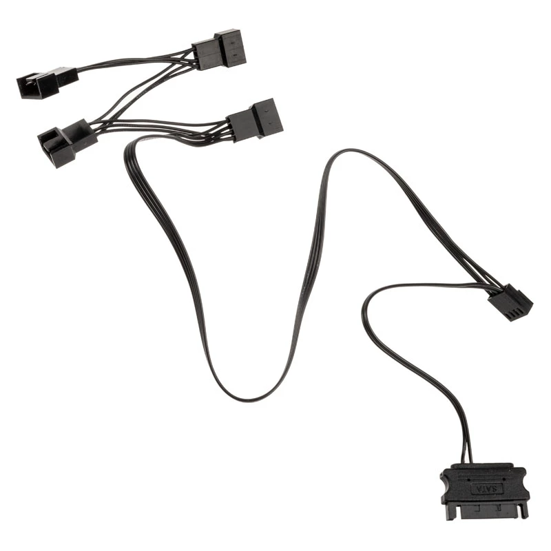 Cable en Y para ventilador Kolink 1 a 4 PWM 35 cm, 4 pines PWM a 4×4 pines PWM + SATA