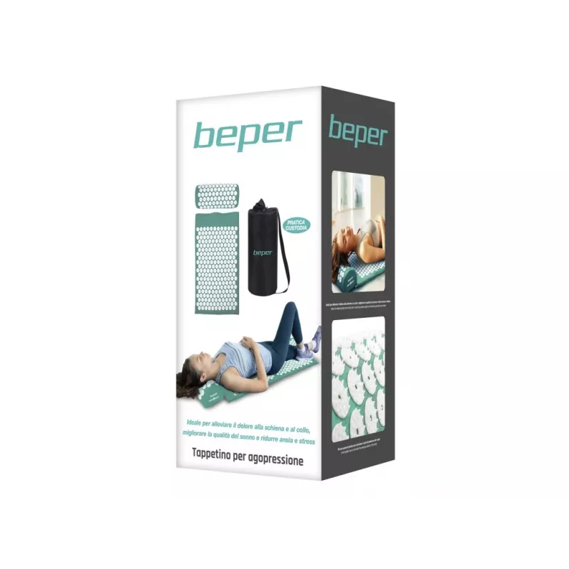 Beper C301ACC001 esterilla de acupresión y almohada, 42 x 68 cm