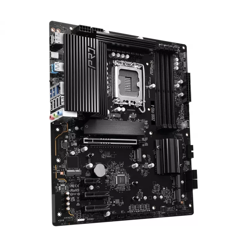 Placa base ASRock Z890 Pro-A ATX — Chipset Intel Z890, LGA 1851, DDR5, 4x DIMM, 256 GB, 2.5Gb LAN, PCIe Gen5