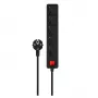 Regleta SAVIO LZ-15 — 5 tomas AC, enchufe universal, cable de 5 m, 2500 W, 10 A, negra