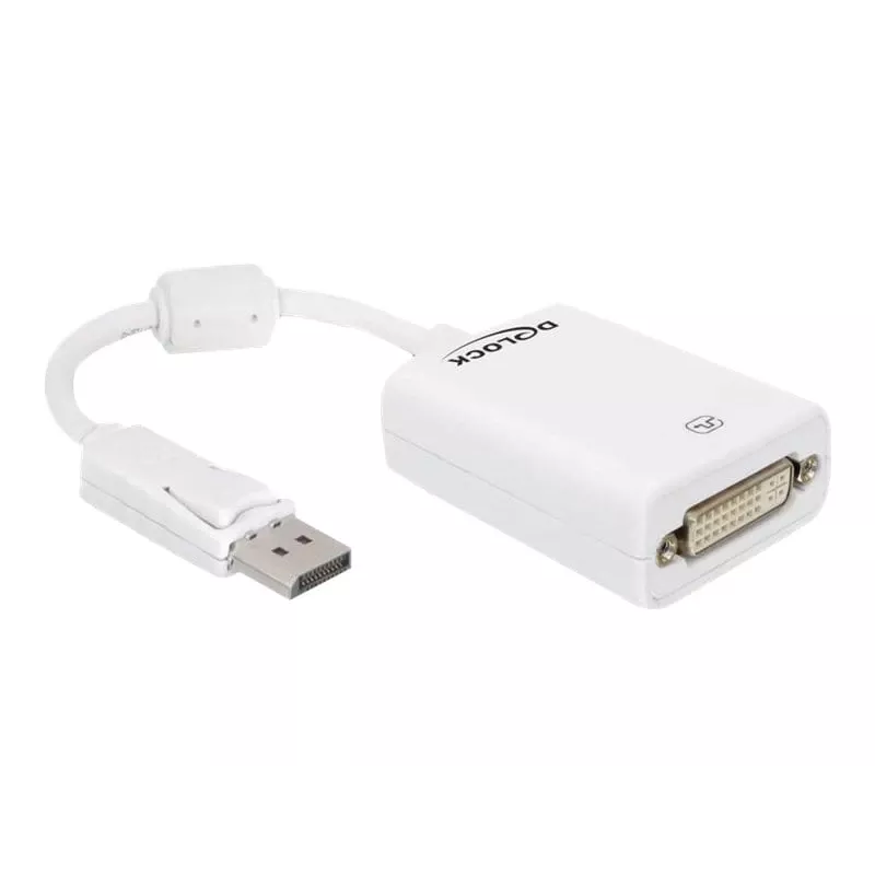 Adaptador de cable de vídeo DeLOCK 61765 DisplayPort a DVI-I 0,125 m