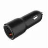 Cargador de coche para dispositivos móviles Gembird TA-UC-AC2PDQC38-CAR-01, USB-C, 38 W, 12-24 V, negro