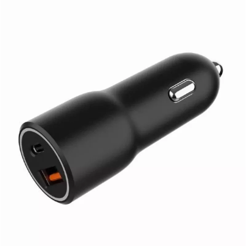 Cargador de coche para dispositivos móviles Gembird TA-UC-AC2PDQC38-CAR-01, USB-C, 38 W, 12-24 V, negro