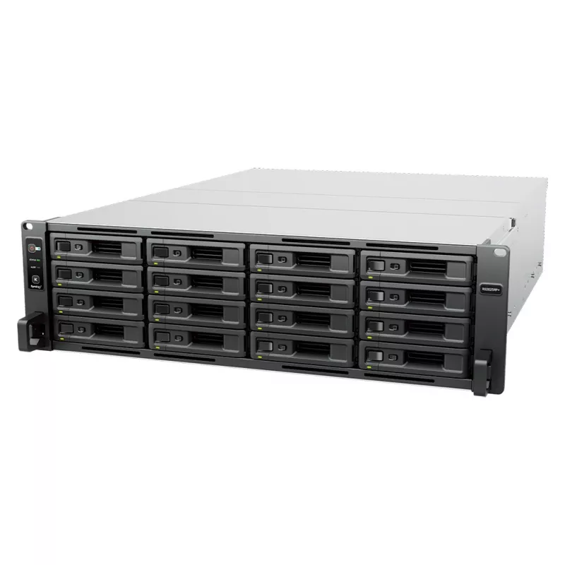 Servidor NAS en rack Synology RS2825RP+ 16 bahías (3U) V1780B 3,35 GHz, 8 GB DDR4, compatibilidad HDD/SSD, gris