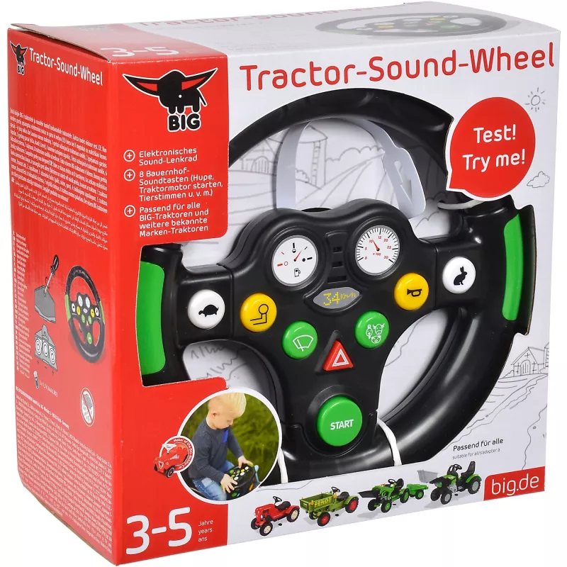 Accesorio de rueda sonora para correpasillos Simba‑Dickie BIG 800056488 — negro/verde, para niños de 3–7 años, 450 g