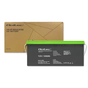 Batería de gel Qoltec | 12V | 200Ah | GEL | 59,5 kg