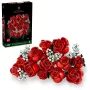 LEGO Icons Ramo de rosas, set de flores artificiales para adultos, colección botánica, accesorios de decoración, regalo de San Valentín para mujeres