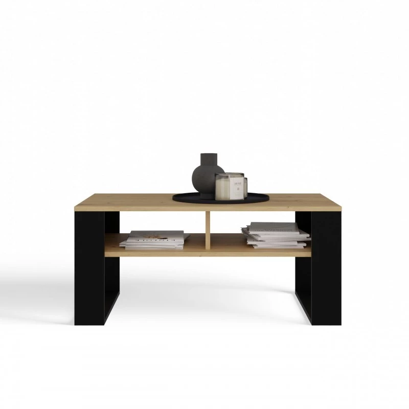 top e shop STOLIK KAWOWY ŁAWA MODERN 2P esbelta Roble Artisan lamas negras