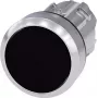 Siemens Pulsador aro frontal metal, alto brillo, actuador plano negro SIRIUS ACT 3SU1050-0AB10-0AA0 1 ud. (3SU1050-0AB10-0AA0)