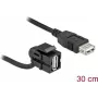 USB 2.0 conector hembra con cable negro DeLOCK 86869