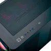 Caja para PC torre AEROCOOL P500C EVO-G-BK-v1 con 2 paneles laterales de cristal templado, negro