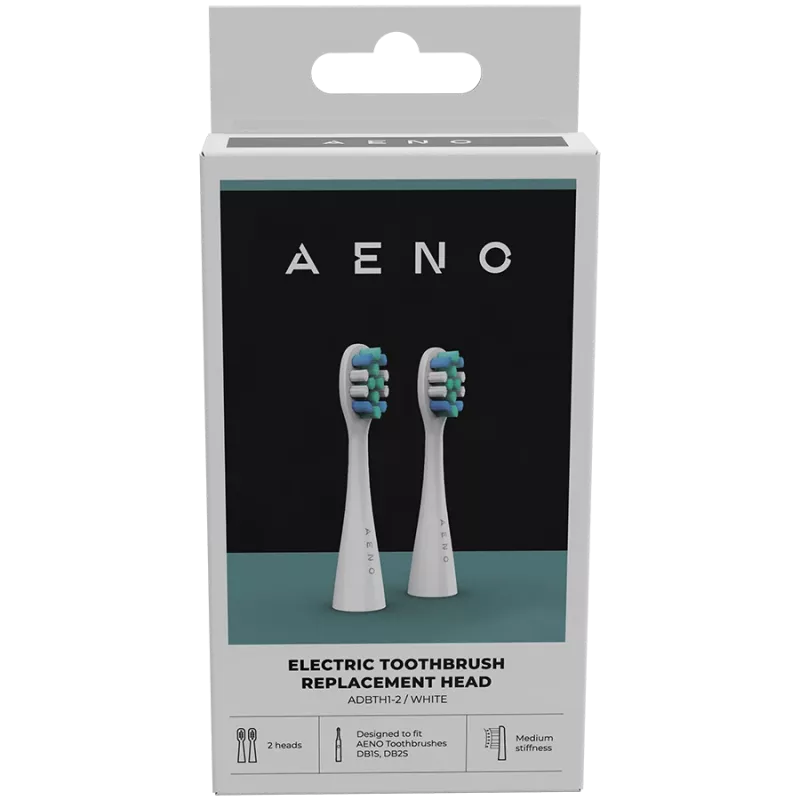 Cabezales de cepillo de repuesto AENO, Blanco, cerdas Dupont, 2 uds. en el set (para ADB0001S/ADB0002S)