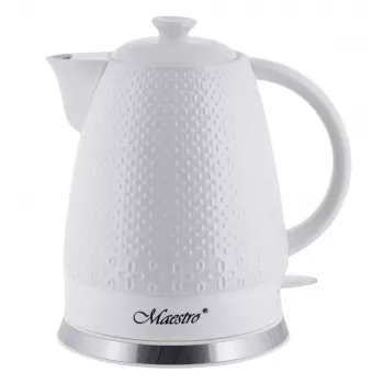 Hervidor eléctrico Maestro MR-073 1,5 l 1500 W blanco, control por palanca, indicador de nivel de agua