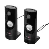 Altavoz de PC con cable de 2 vías Audiocore AC860, 2.0 canales, 4 W RMS, alimentación por USB, entrada de 3,5 mm, negro