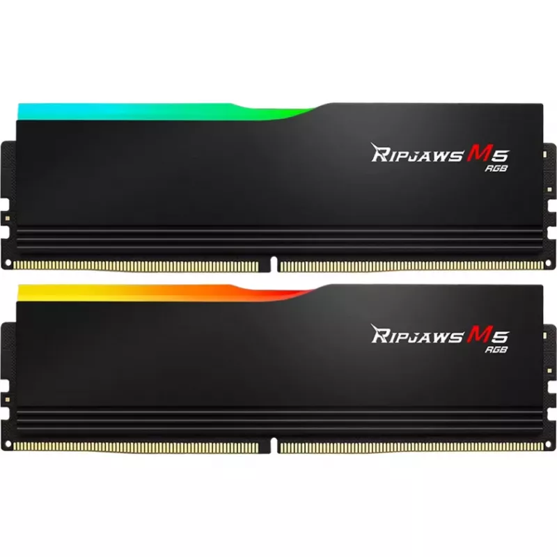 DIMM 32 GB DDR5-6800 (2x 16 GB) Dual-Kit, memoria negra, F5-6800J3445G16GX2-RM5RK, Ripjaws M5 RGB, INTEL XMP