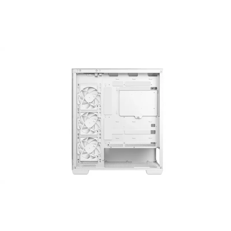 Caja de PC DeepCool CG580 4F V2 Midi Tower Blanca — ATX, cristal templado, 3 ventiladores laterales de 120 mm, soporte para radiador lateral de 360 mm