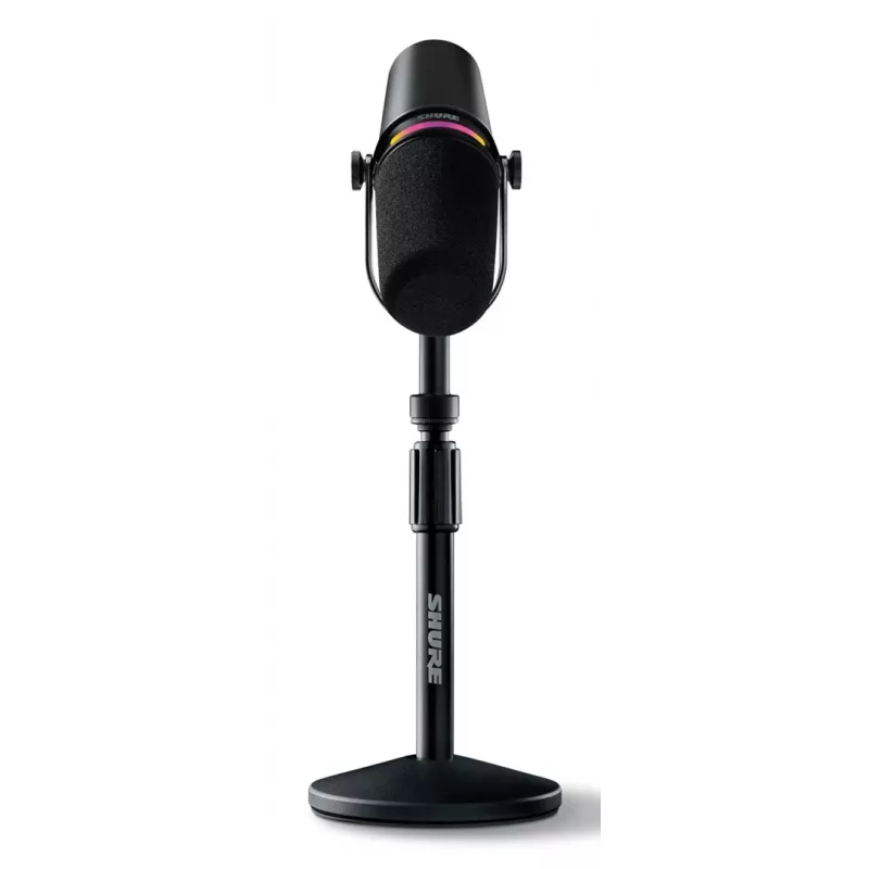 Shure MV7+-K-BNDL - micrófono para locución/canto con conexión XLR/USB-C, negro + soporte de mesa GATOR