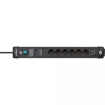 Alargador de corriente Brennenstuhl 1951160606 3m 6 tomas AC para interior negro