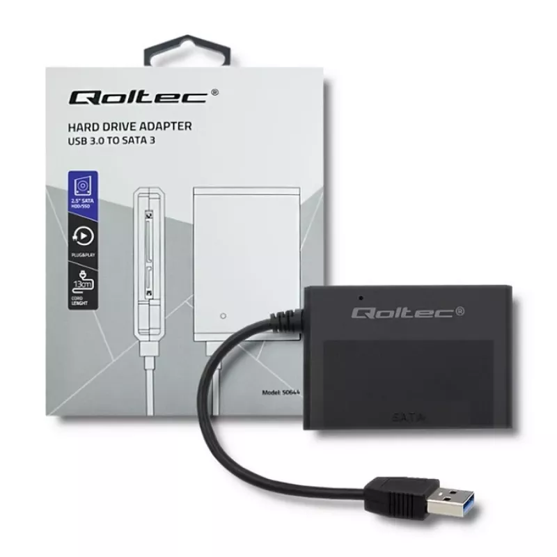 Adaptador de disco duro Qoltec USB 3.0 HDD/SSD