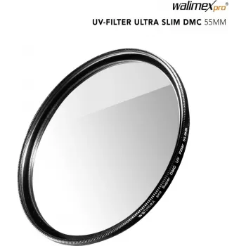 Filtro UV Walimex pro slim Super DMC 55mm – protección para objetivo de 55 mm