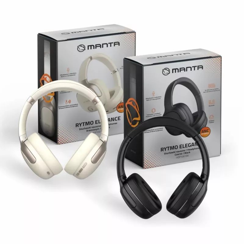 Auriculares Manta HDP1001CR Rytmo Elegance cream
