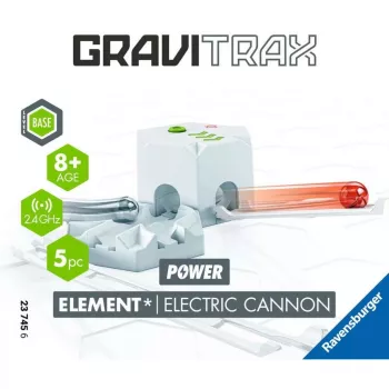 Ravensburger GraviTrax elemento cañón eléctrico – ampliación de recorrido para la pista de canicas GraviTrax
