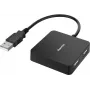 Hama 00300081 hub de interfaz USB 2.0 Type-A 480 Mbit/s negro