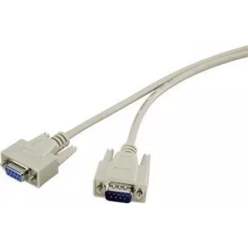 Cable de extensión serie Renkforce 1406218 conector macho DB-9 a conector hembra, 3 m, moldeado