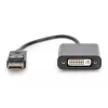 Cable adaptador DisplayPort Assmann. DP - DVI (24+5) M/H. 0,15 m con bloqueo. Compatible con DP 1.1. UL. bl. sin apantallamiento. 32AWG (AK-340409-001-S)