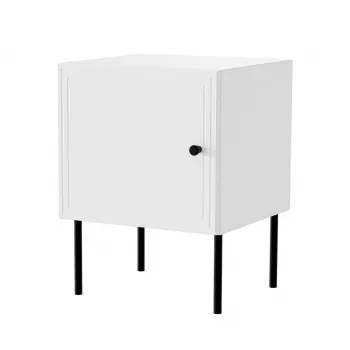 Set de mesita de noche 2 uds. cama meble PALAZZO BIS 45×39×H59 cm, blanco mate, MDF/aglomerado