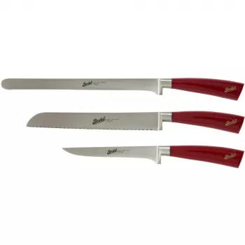 Juego de cuchillos de cocina Berkel Elegance rojo set jamón 3 uds. KEP3HS00SRRGB
