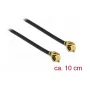 Delock 89607 cable de antena, MHF a MHF, 10 cm, negro