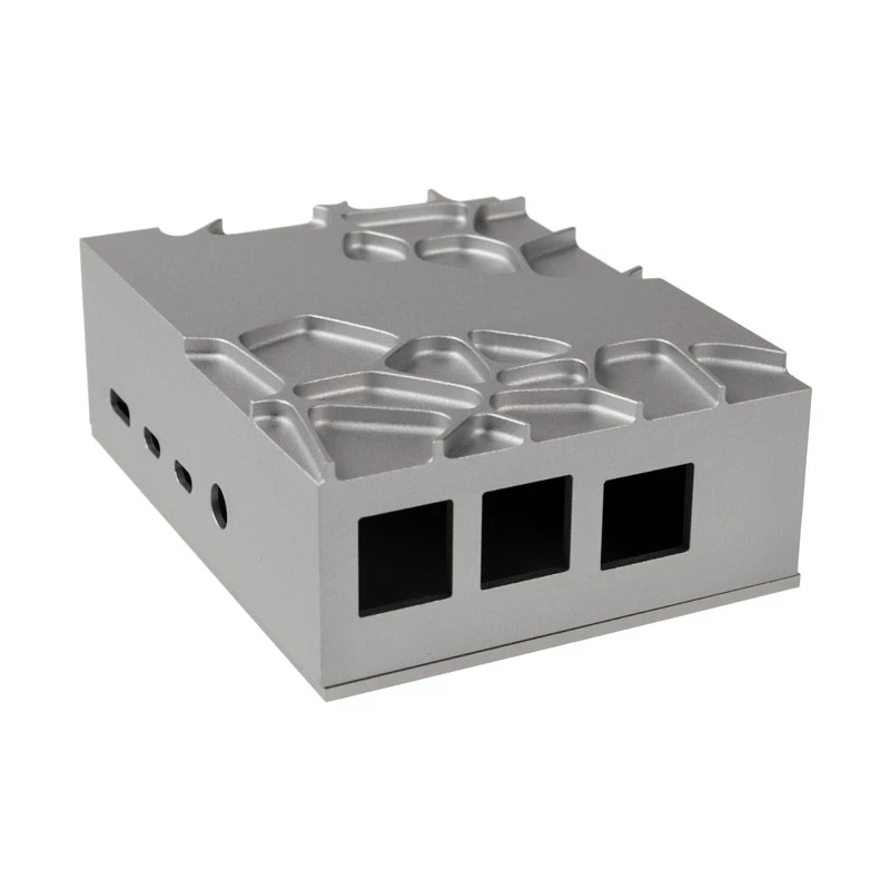Carcasa de aluminio Akasa para Raspberry Pi 4B con kit térmico - plateada (A-RA09-M1S)