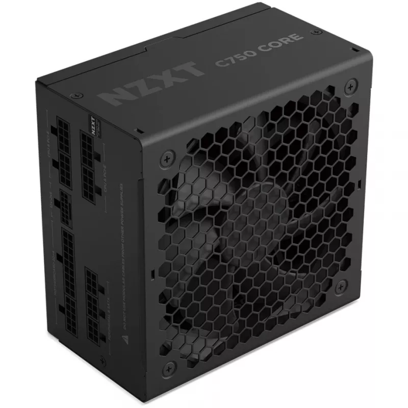 C750 GOLD CORE, fuente de alimentación para PC negra, 1x 12-Pin High Power GPU, 3x PCIe, gestión de cables, 750 vatios